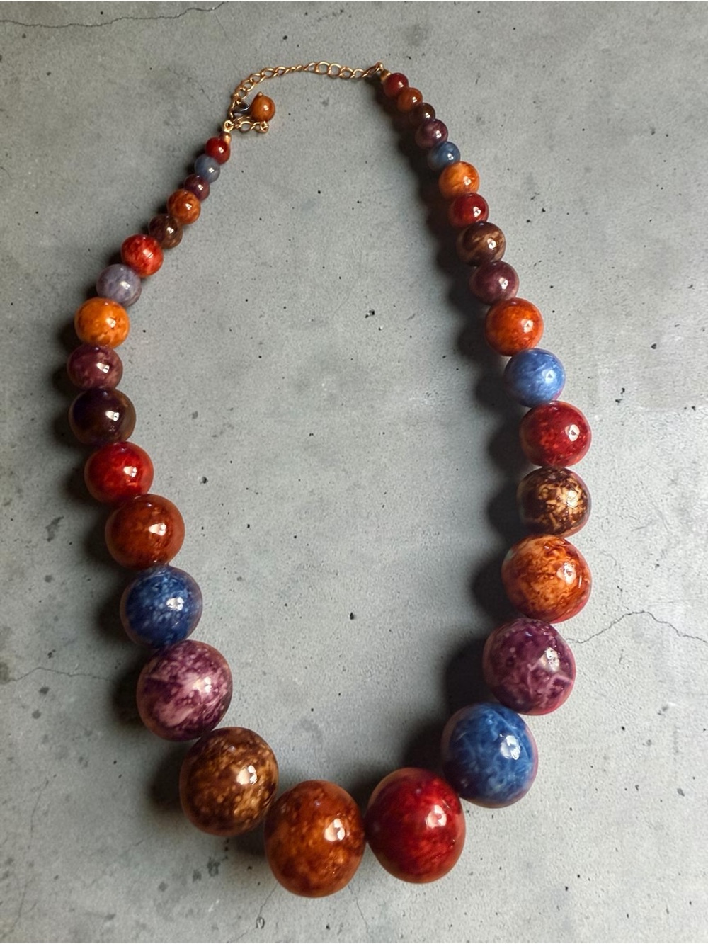Multi-Color Beaded Statement Necklace - Women Jewelry